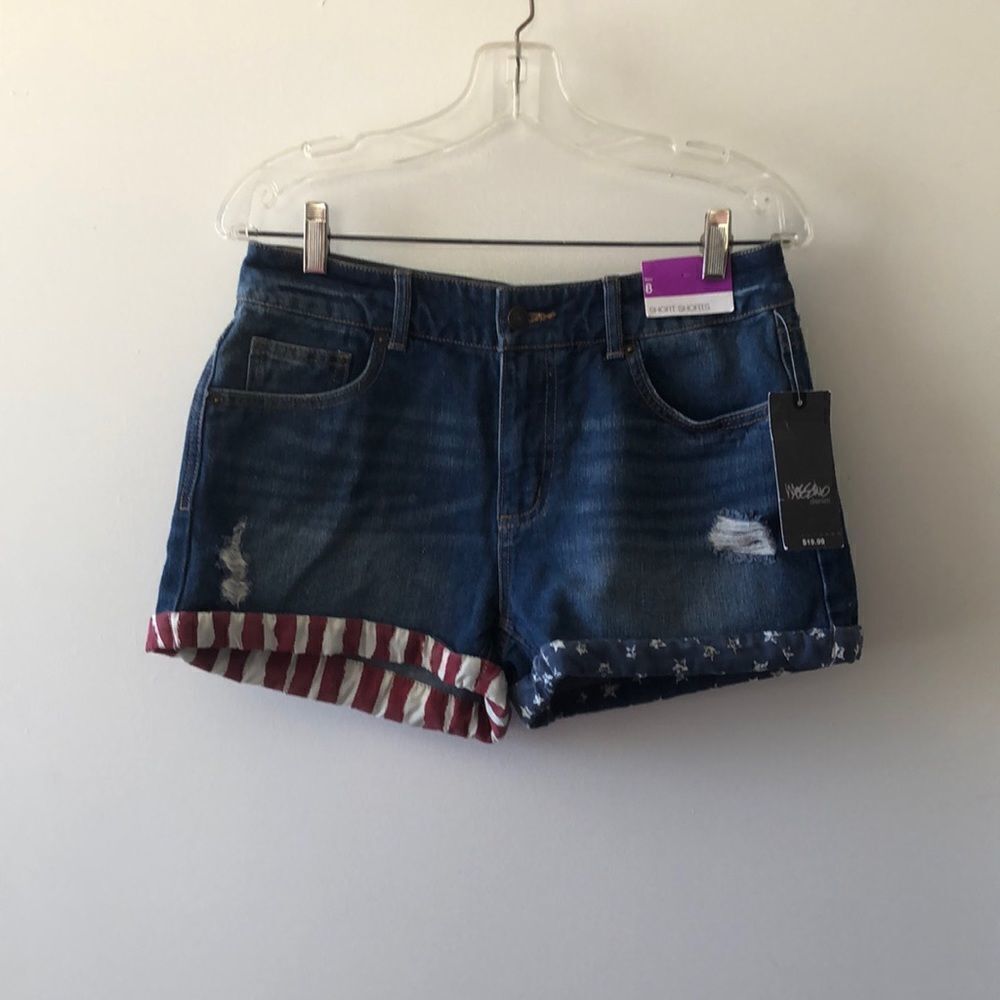 Massimo High Rise Shorty Shorts Size 8 NWT